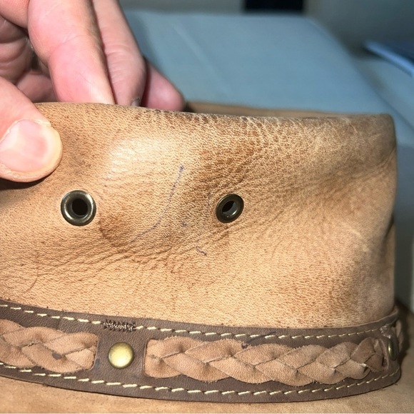Barmah Hats Squashy Brown Genuine Cattle Leather Made In Australia Size Small - Picture 5 of 7